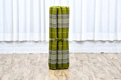 Leewadee Zabuton Seating Cushion – Square Floor Seat for Meditation Exercises, Light Yoga Mat Filled with Kapok - color: Sf17 - Green