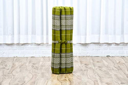 Leewadee Zabuton Seating Cushion – Square Floor Seat for Meditation Exercises, Light Yoga Mat Filled with Kapok - color: Sf17 - Green