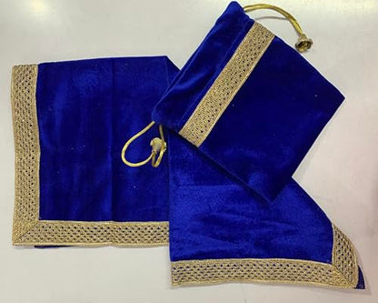 SMMS Spiritual Velvet Table Cloth Altar Tarot Spread (Blue, Small- 46cm*46cm/ 18inch*18inch) - color: Blue, size: Small- 46cm*46cm/ 18inch*18inch