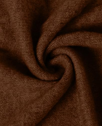 Women's Pashmina Shawl Wraps for Evening Dresses Wedding Bridal Open Front Poncho Cape Soft Large Scarf - color: Brown