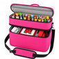 Bevegekos Carrying Storage Travel Bag for Toniebox 2 Starter Set, for 25+ Tonie Figures, Charging Station & Headphone, Case Only (Large, Rosy Red) - color: Rosy Red