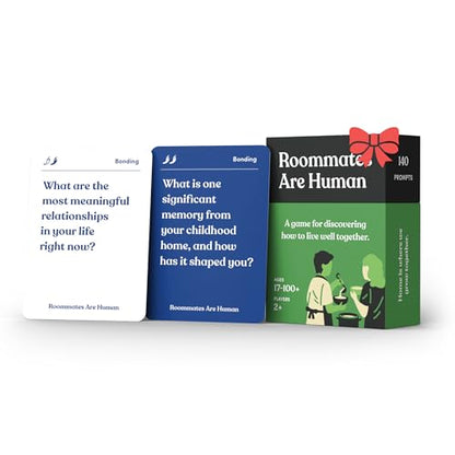 Roommates are Human | 140 Conversation Cards to Help You Get to Know Your Roommates | A Card Game for Discovering How to Live Well Together | Relationship Card Game for 2+ Players - style: Roommates Are Human