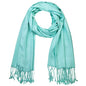 Falari Women's Soft Solid Color Pashmina Shawl Wrap Scarf, for Wedding, Bridesmaid Gifts, Evening Dress - color: Aqua Blue