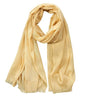 Women's Cotton Scarves Lady Light Soft Fashion Solid Scarf Wrap Shawl - color: Beige Color