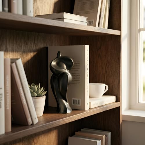 Tai Chi Motion Ceramic Sculpture - Handmade Jingdezhen Porcelain Statue, 7-Inch Abstract Yin Yang Zen Figurine for Home Office Desk Shelf Décor