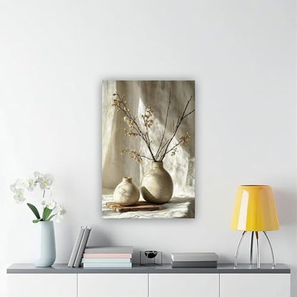 ZMLIS Neutral Zen Wall Art – Wabi-Sabi Inspired Still Life Canvas for Modern Living Room, Yoga Room Or Entryway Canvas Poster Bedroom Decor Sports Landscape Office Room Decor Gift 16x24inch(40x60cm)