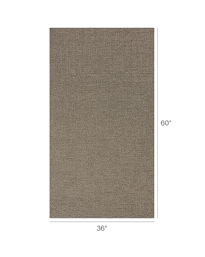 Chilewich Martha by Martha Stewart Heathered Shag Floor Mat in Flax - 3'x5' - Easy Care - Premium Indoor/Outdoor Utility Rug for Entry, Kitchen, Bath, Pool with Weatherproof Backing