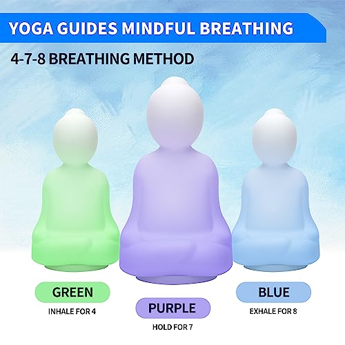 Breathing Pal 'Yoga'- Mindfulness Breathing Light, 4-7-8 Guided Visual Meditation Breathing Light, Anxiety Relief Items for Calm Down Corner/Meditation/Sleep| Relaxing Gifts for Kids Adult Women Men