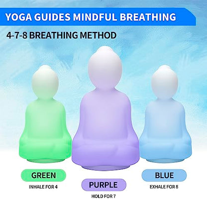 Breathing Pal 'Yoga'- Mindfulness Breathing Light, 4-7-8 Guided Visual Meditation Breathing Light, Anxiety Relief Items for Calm Down Corner/Meditation/Sleep| Relaxing Gifts for Kids Adult Women Men