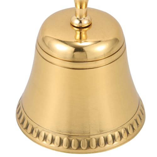Vaguelly Portable Buddha Prayer Bell Traditional Four-point Hand Bell for Home Meditation Soothing Sound for Relief and Aesthetic Decor