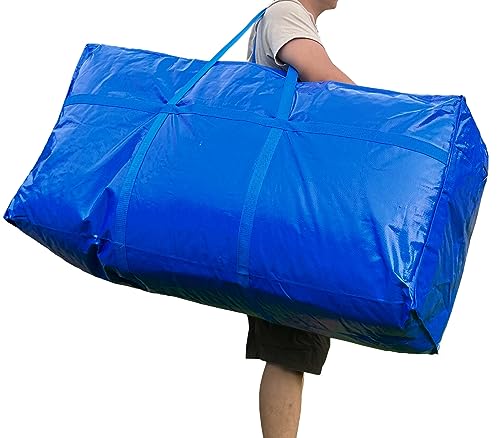 66 Gallon Extra Large Storage Bags, Huge Moving Bags Heavy Duty with Zipper and Stronger Handles, Big Foldable Duffle Bag for Travel - Waterproof Material Protects from Dust and Moisture - Storage