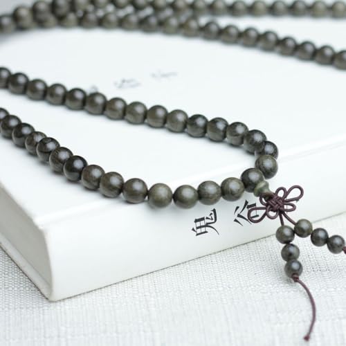 Zen Dear Unisex Burried Ebony Prayer Beads Buddha Buddhist Prayer Beads Meditation Mala Necklace Bracelet - style: 06mm 108 Beads