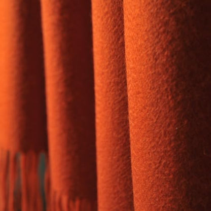 CUDDLE DREAMS Premium Cashmere Throw Blanket with Fringe, Luxuriously Soft (Persimmon) - color: Persimmon