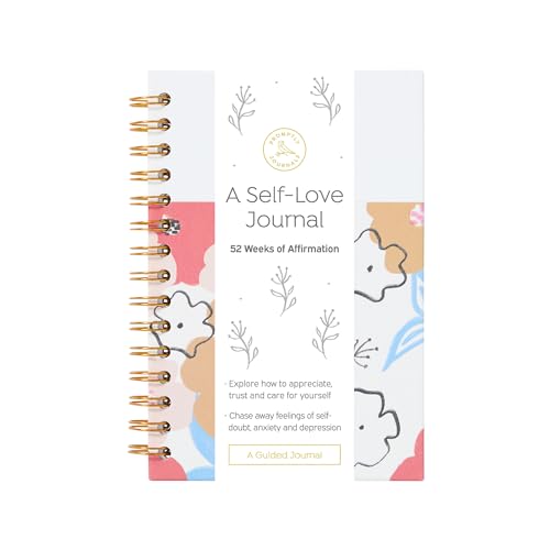 A Self-Love Journal: 52 Weeks of Affirmation (Poppy, Linen/Leatherette) | Self-Care Journal | Stress Relief Journal | Wellness Journal for Women - color: Poppy