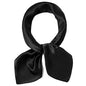 ANDANTINO 100% Mulberry Silk Scarf -21” Lightweight Square Neckerchief – Breathable Digital Printed Scarves with Gift Packed - color: Solid Color-black