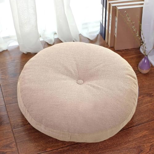 Meditation Cushion, Round Floor Cushion, Comfortable Seat Pad for Adults and, Beige