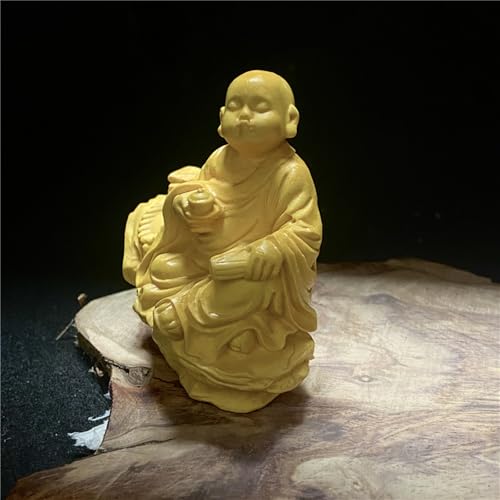 antique monks, wood statue decoration, zen meditation, tree sculpture decoration, living room, spa and yoga room, centerpiece book, living room, bedroom decor