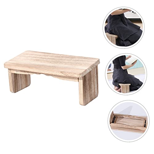 Totority Meditation Stool Portable Wooden Kneeling Bench Legs for Zen Practice Home Decor and Buddhist Meditation Sessions