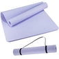 Extra Wide Yoga Mat 72" x 32", 6mm Non Slip TPE Exercise Mat with Carrying Strap, Large Workout Mat for Yoga, Pilates, Stretching, HIIT & Home Gym - color: Elegant Purple