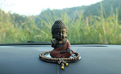 DMtse Buddha Zen Meditation Sitting Ceramic Figurines for Home Decor Accents, Living Room Bedroom Office Decoration Bookshelf TV Stand Decoration Tea Ceremony Sculptures Collection