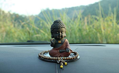 DMtse Buddha Zen Meditation Sitting Ceramic Figurines for Home Decor Accents, Living Room Bedroom Office Decoration Bookshelf TV Stand Decoration Tea Ceremony Sculptures Collection