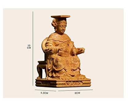Abstract Sculpture Mazu Statues Sea God Buddha Carvings Solid Wood Home Decorations