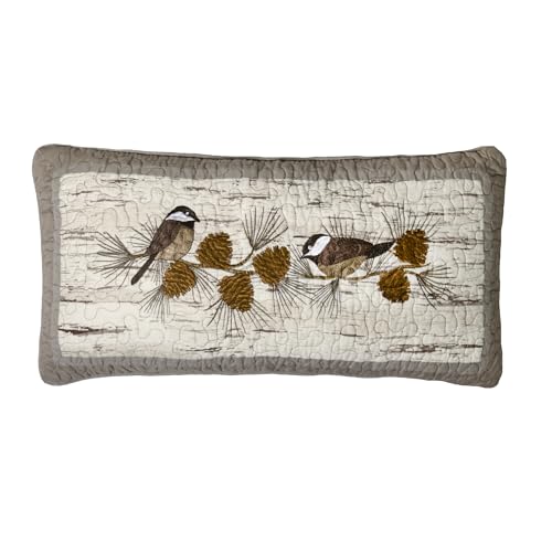 Donna Sharp Birch Forest Cotton Decorative Throw Pillow - Pillows for Couch, Sofa, Beds, and Chairs - Includes 11" x 22" Square Pillow - color: Birch Forest Textured