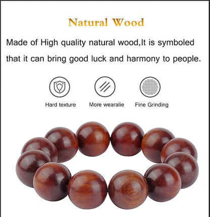 Prayer Bead bracelet Mala Beaded Bracelets for Men Women 12/15MM … - color: 20mm 12 beads Rosewood