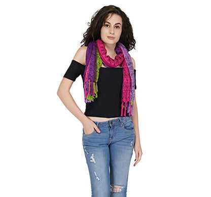 OMA Large OM Mantra Scarf Block Printed Wrap Prayer Shawl For Yoga & Meditation - Premium Quality BRAND