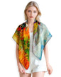 PoeticEHome Cashmere Scarf Wrap 36"x36" - Featherlight & Wrinkle-Free Artistic Square Shawl for Travel & Office, Gift Ready - color: Gleize Bridge - 36"