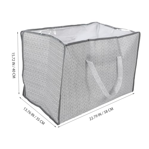 Zerodeko Multi Functional Large Storage Bag with Zipper for Clothes Blankets and Luggage Versatile Organizer for Home Travel and Moving Arrow Design for Closet