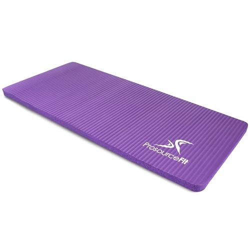ProsourceFit Extra Thick Yoga Knee Pad and Elbow Cushion 15mm (5/8”) Fits Standard Mats for Pain Free Joints in Yoga, Pilates, Floor Workouts - color: Purple, size: 5/8"/15mm (Single)