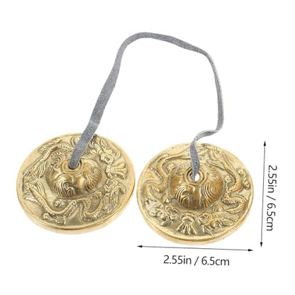 1pc Yoga Cymbal Bells for Meditation and Sound Healing Handmade Nepalese Instrument Storage Bag Random Thick Resonant Tone for Mindfulness and Relaxation
