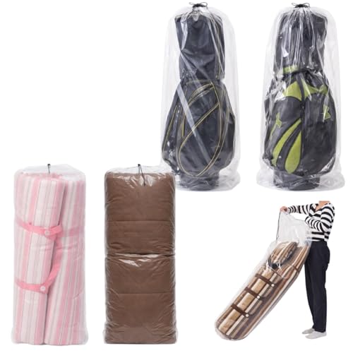 4 pieces of Dust Cover Big Plastic Drawstring Bags Multi-Purpose for Storage and Keeping Luggage, Big Dolls, Blankets, Pillows, Suitcase Good for Household Organizing Reusable (X-Large (50x168 cm)) - size: X-Large (50x168 cm)