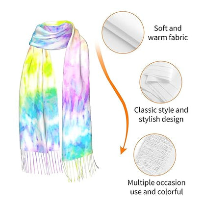 Supdreamc Cashmere Feel Scarf Soft Women Warm Cozy Scarves Multiple Colors - color: Picture (181)