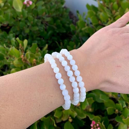 Adabele 1pc Natural Stretch Gemstone Bracelet 6mm (0.24 Inch) Bead 7" 7.5" 8 inch Healing Crystal Quartz Energy Chakra Jewelry Women Birthday Gift - color: Blue Flash Moonstone, size: 7 inch