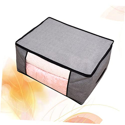 MAGICLULU Non-woven Storage Bags Foldable Light Grey Cloth Organizer for Quilts and Clothes Capacity Design Practical Storage
