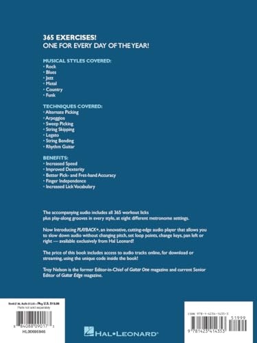 Guitar Aerobics: A 52-Week, One-lick-per-day Workout Program for Developing, Improving and Maintaining Guitar Technique Bk/online audio
