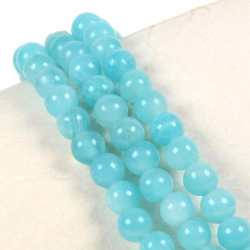 Justinstones Gem Semi Precious Gemstone 3pcs 4mm Round Beads Stretch Bracelet 6.5 Inch Unisex - color: Peruvian Amazonite