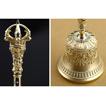 Tibetan Hand Bell,Tibetan Buddhist Meditation Bell The Bell Is Engraved With A Vivid And Engaging Design And Is Used As An Invocation Bell For Buddhist Ritual Meditation Prayers