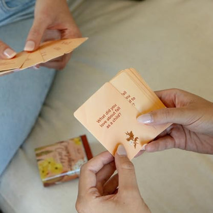 1Canoe2 Conversation Card Deck – Cozy Edition, 50 Warm & Thoughtful Prompts for Fall Nights, Coffee Dates, Family Time, and Meaningful Conversations Around the Table