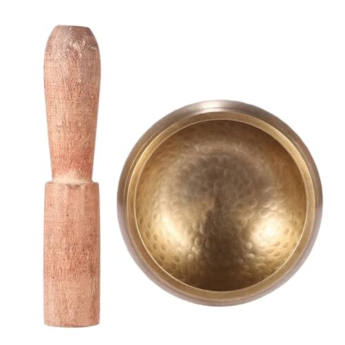 Singing Bowl Handmade Buddha Sound Bowl 2.8 Inch Tibetan Bell Metal with Striker Buddhism Relaxation