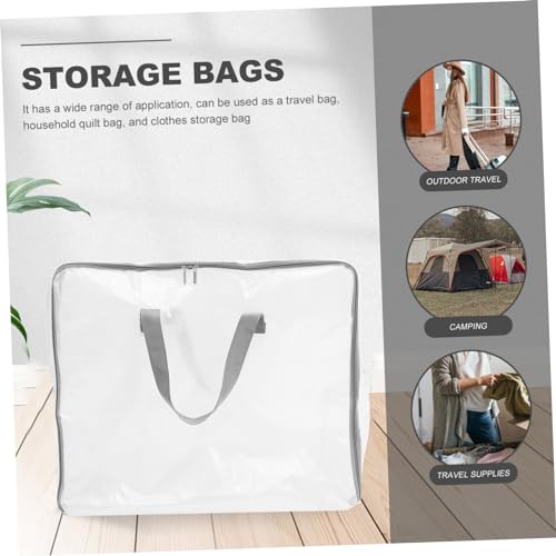 VALICLUD Pvc Polyester Storage Bag Bedding Storage Bags Handles for Closet Camping