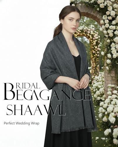 Shawl Wraps for Women Pashmina Shawls and Wraps for Evening Dresses Large Soft Scarf Winter Scarf Wedding Shawl… - color: Dark Grey