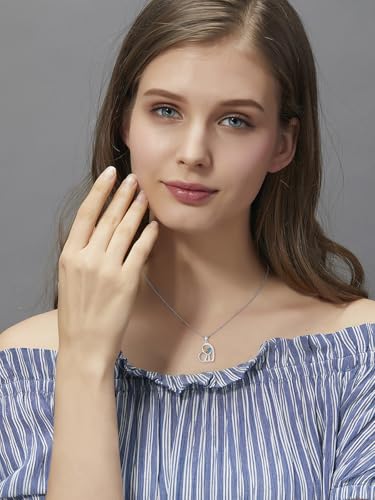 Autism Awareness Necklace for Women 925 Sterling Silver Autism Puzzle Piece Pendant Necklace Inspirational Christmas Gift for Autistic - color: A+Autism