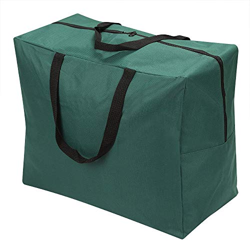 ProPik Christmas Ornaments Accessories Storage Bag Tear-proof Polyester Material 15” X 9.8” X 18.1” with Handles and Full Length Zipper (Green) - color: Green