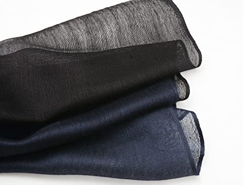 Cotton Silk Scarf Elegant Soft Wraps Color Shade Scarves for Women - color: Gradient - Dark Blue