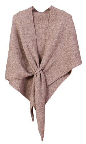 Shawls Wraps Women Triangle Sweater Scarf Warm Wool Blend Pashmina Cape Cold Weather Neck Warmer Winter Fall Accessory - color: Solid-khaki