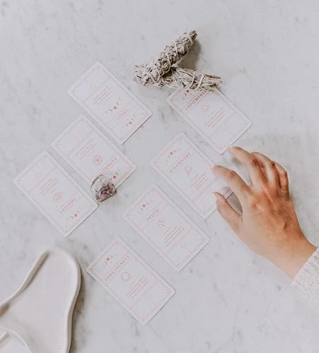 Affirmation Cards, 45 Daily Inspiring Mindfulness Cards for Women, Card Deck with Stand