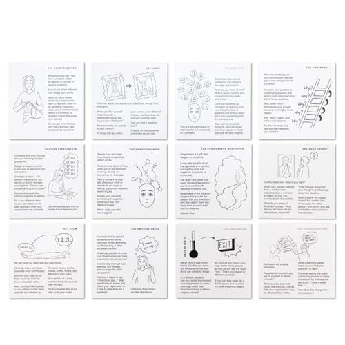 Mindfulness Cards Deluxe Artist Edition 48 Research-Backed Techniques for Real-Life Situations, Emotional Intelligence, Growth Mindset, Conflict Resolution, & Daily Mindfulness - color: Deluxe Artist Edition